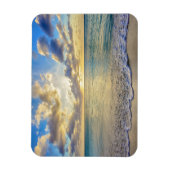 海を渡るアルバの夕日 マグネット (縦)