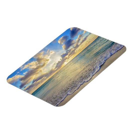 海を渡るアルバの夕日 マグネット (左側)