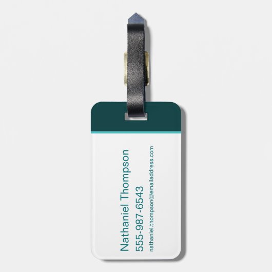 海を渡る海の馬に乗るアクアマン ラゲッジタグ (裏面縦)