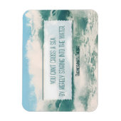 "海を渡る"引用文フレキシブ感動的ル マグネット (縦)