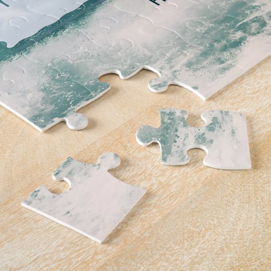 「海を渡る」感動的引用文 ジグソーパズル (側面)