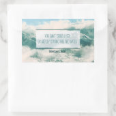 「海を渡る」感動的引用文 長方形シール (バッグ)