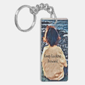 海を男の子の着席に見ること キーホルダー (正面左)