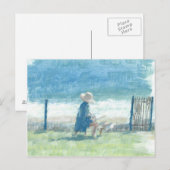 海を絵を描くこと ポストカード (正面/裏面)