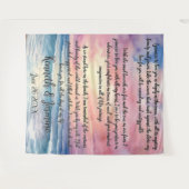 海を背景に描かれた絶え間結婚ない誓い タペストリー (正面(横))