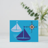 海を航行すること ポストカード (スタンド正面)