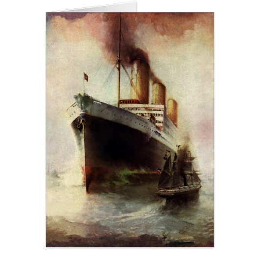 海を航行するクラシックなクルーズ船 (正面)