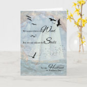 海を航行する父の日の夫のために カード (黄色い花)