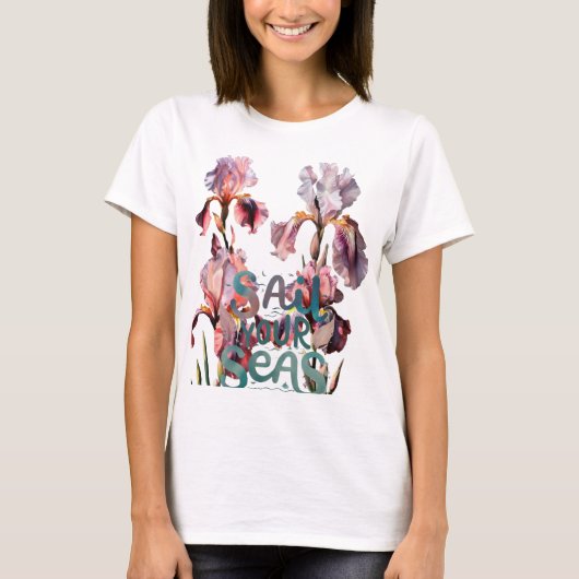 海を航行する |アドベンチャー航海のデザイン Tシャツ (正面)