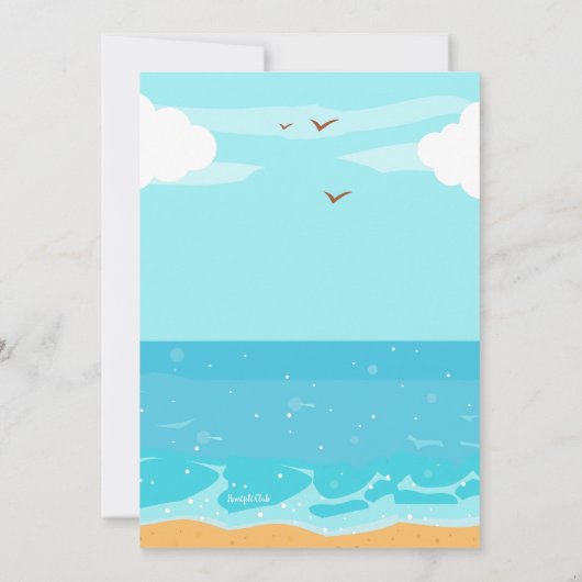 海を見ている女の子 招待状 (裏面)