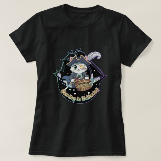 海を見ると信じたくなる Tシャツ (デザイン正面)