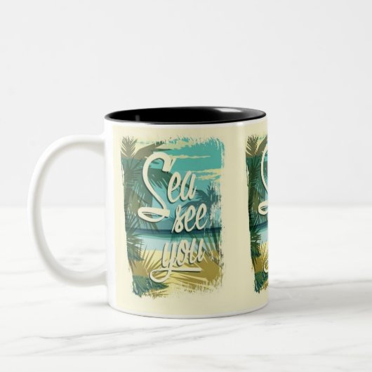 海を見ろ ツートーンマグカップ (左)