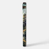 海を見下ろす尾根に立つビッグフット iPhoneケース (左側面)