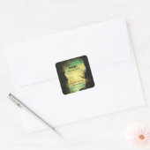 海を見下ろす洞窟の風光明媚な写真事業 スクエアシール (封筒)