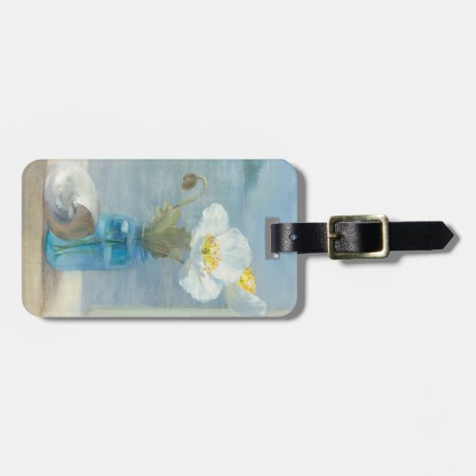 海を見落とす白い花 ラゲッジタグ (正面横)