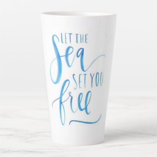 海を開放せよ カフェラテマグ (正面)