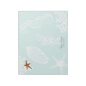 海アクアシーシェルパタパーソナライズされたン名 ノートパッド (回転)