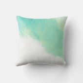 海アクアブルー抽象芸術水彩 クッション (裏面)