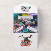 海アドベンチャー誕生日 – フラットカード オールインワン招待状 (外側)