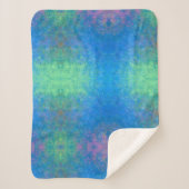 海アルコールインクでアクリル抽象芸術注ぎ シェルパブランケット (正面)