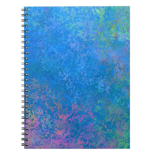 海アルコールインクでアクリル抽象芸術注ぎ ノートブック (正面)
