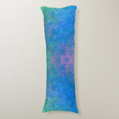 海アルコールインクでアクリル抽象芸術注ぎ ボディピロー (正面縦)