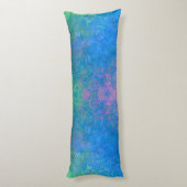 海アルコールインクでアクリル抽象芸術注ぎ ボディピロー (裏面 (縦))