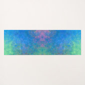 海アルコールインクでアクリル抽象芸術注ぎ ヨガマット (裏面(横))