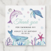 海アンダーザシーアニマルズメッセージカード フェイバータグ (正面)