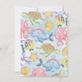 海アンダーザシーガールベビーシャワー招待状 招待状 (裏面)