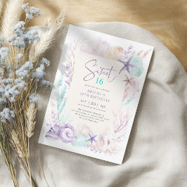 海アンダーザシーマーメイドスウィート16誕生日 招待状