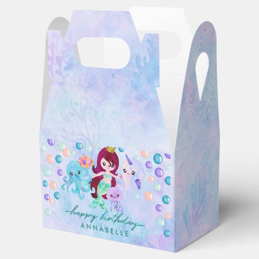 海アンダーザシーマーメイドテーマハッピーバースデー フェイバーボックス (オープン)