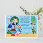 海アンダーザシー誕生日招待状 招待状 (スタンド正面)