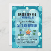 海アンダーザシー誕生日招待状 招待状 (正面)