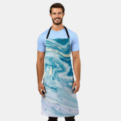 海アート：大理石瑪瑙の渦巻き。 エプロン (着用した状態)