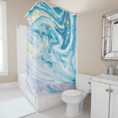 海アート：大理石瑪瑙の渦巻き。 シャワーカーテン (インサイチュ)