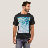 海アート：大理石瑪瑙の渦巻き。 Tシャツ (正面フル)