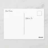 海アート、白い泡立つ波 – 砂浜のビーチ ポストカード (裏面)