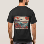 「海インク:魚の入れ墨デザインTシャツ Tシャツ (裏面)