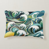 海インスパイアの模様 アクセントクッション (裏面)