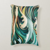 海インスパイアの模様 アクセントクッション (裏面(縦))