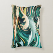 海インスパイアの模様 アクセントクッション (正面(垂直))