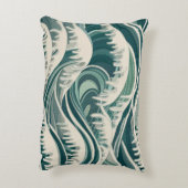 海インスパイアの模様 アクセントクッション (裏面(縦))