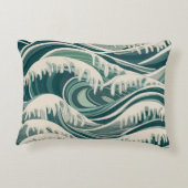 海インスパイアの模様 アクセントクッション (裏面)