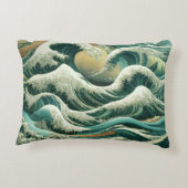 海インスパイアの模様 アクセントクッション (裏面)