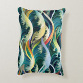 海インスパイアの模様 アクセントクッション (裏面(縦))