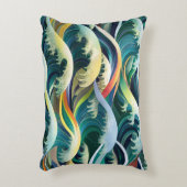 海インスパイアの模様 アクセントクッション (正面(垂直))