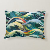 海インスパイアの模様 アクセントクッション (裏面)