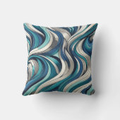 海インスパイア波模様 クッション (裏面)