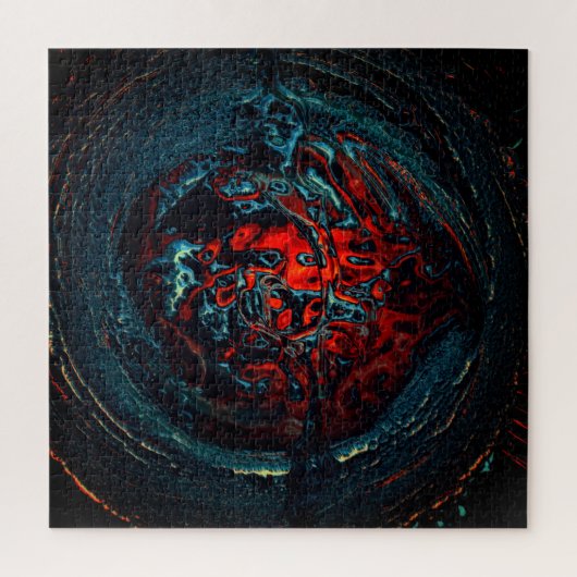 海インフェルノ赤グロー ジグソーパズル (縦)